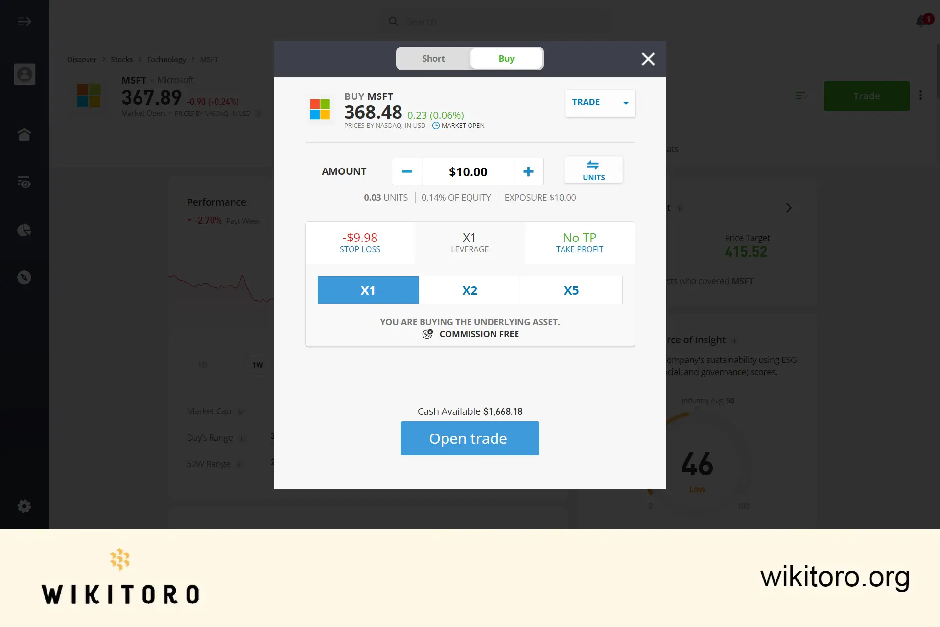 Kupno akcji Microsoft na eToro
